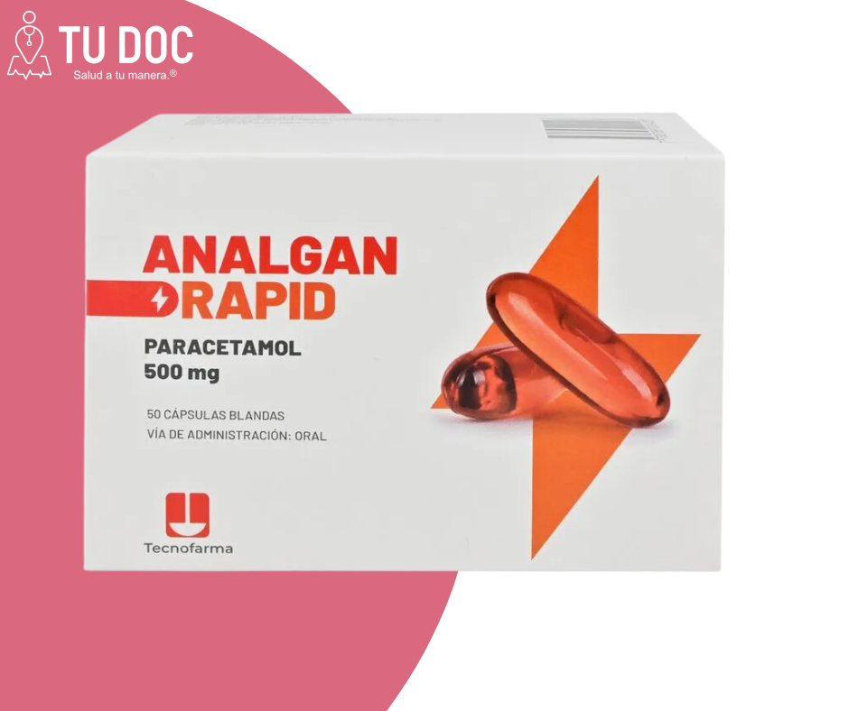 Analgan Rapid Capsula Blanda 500 mg