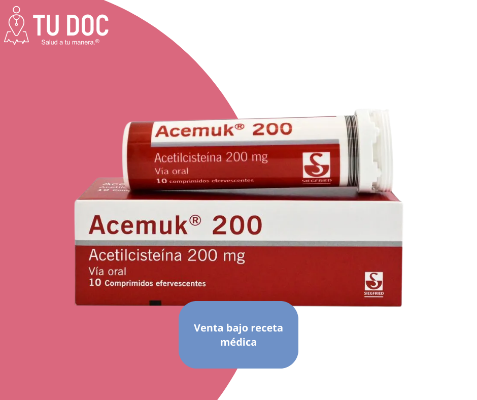 Acemuk Comprimidos Efervescentes 200 mg Frasco 10 Unidades