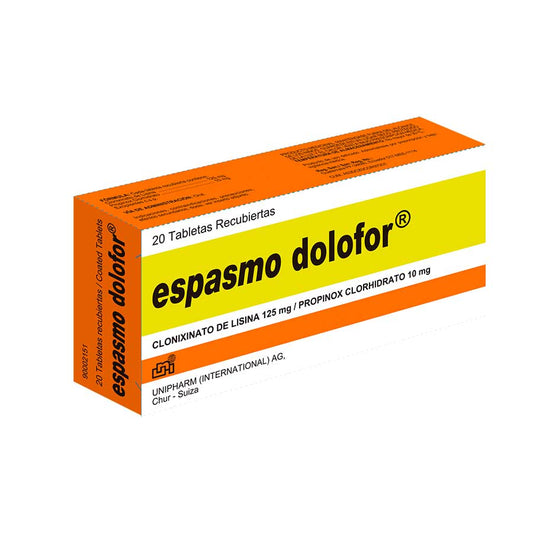 Espasmo dolofor 10/125mg tableta