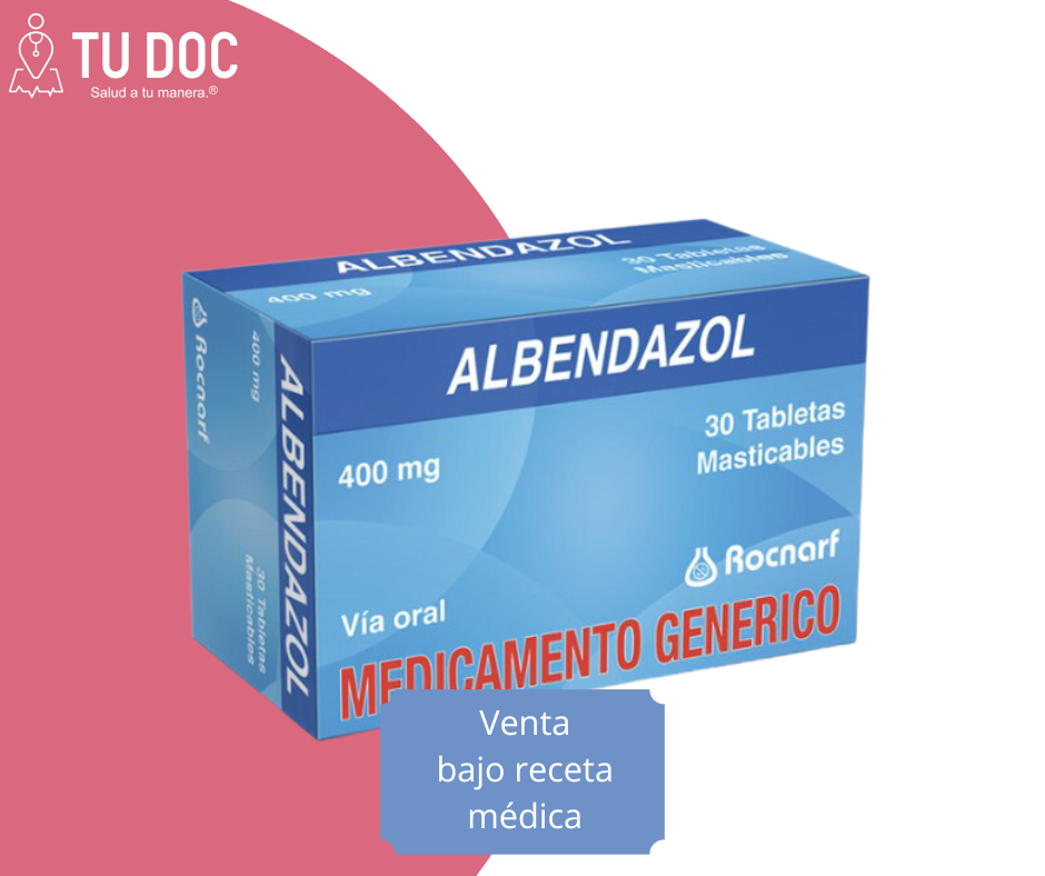 ALBENDAZOL 400mg x 30 Tabletas Masticables