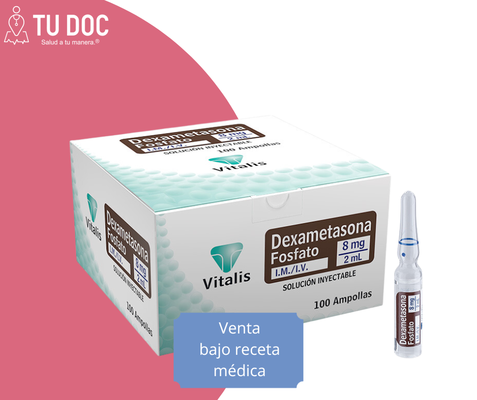 DEXAMETASONA 8mg/1ml Solución Inyectable