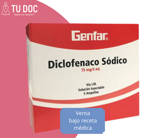 DICLOFENACO SODICO 75 mg 5 Solución Inyectable