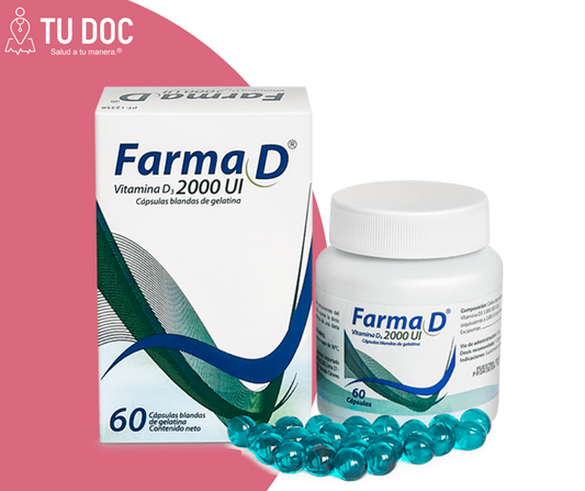 Farma D Mag 2000 Ui capulas blandas frasco x 60