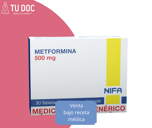 METFORMINA 500 mg x 30 Tableta Recubierta