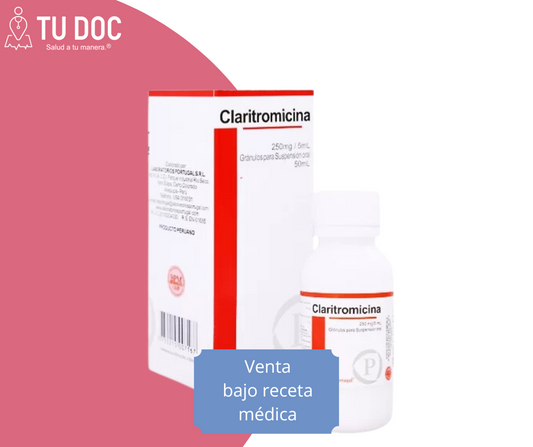 Claritromicina  Polvo Susp. 250 Mg/5 Ml F/50Ml