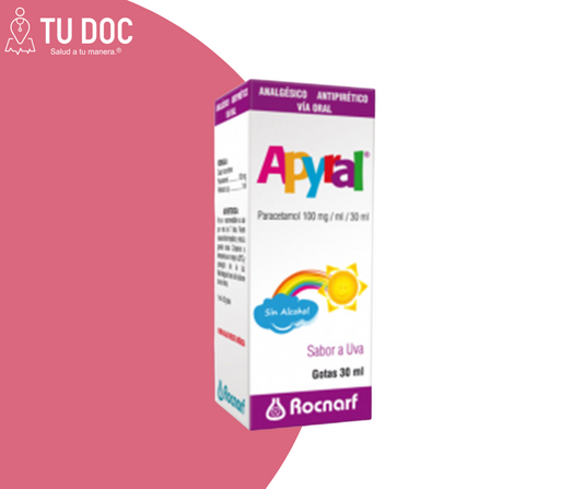 Paracetamol Apyral 100mg en gotas