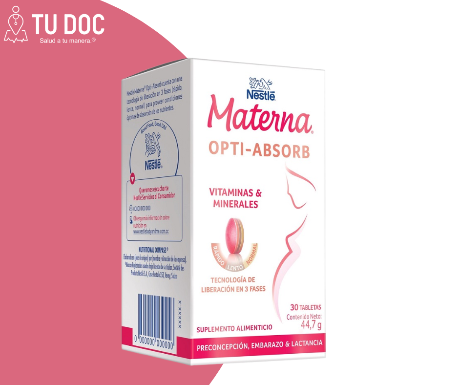 Nestle materna Opti Absorb 44.7gr tableta recubierta x 30