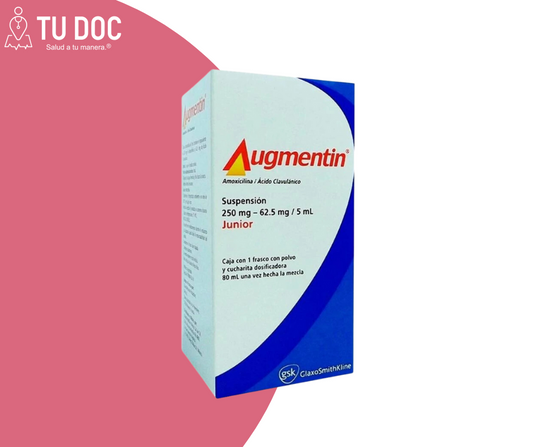 Augmentin Suspensión 250/62.5 mg / 5 mL Con 100 mL