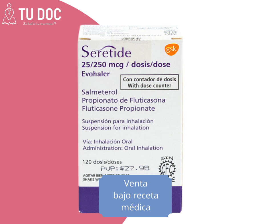 SERETIDE 25 mcg x 250 mcg GSK Inhalador