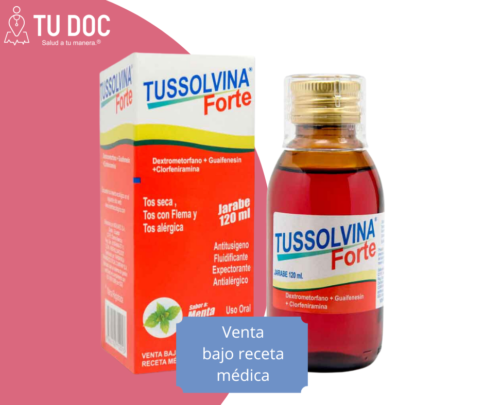 TUSSOLVINA Forte 15 mg x 100 mg x 4 mg Jarabe 120 ml