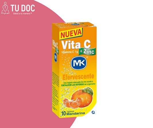 Vitamina C VITA-C Mandarina 1g x 10 mg Tableta Efervescente x 10