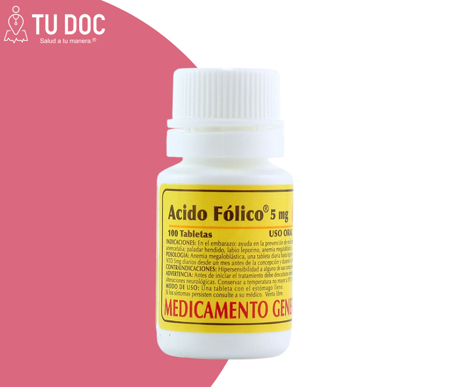 ACIDO FOLICO 5 mg Tableta x 100