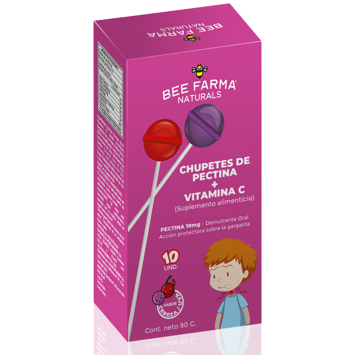 Bee Farma Chupetes De Pectina + Vitamina C 90 G X 10