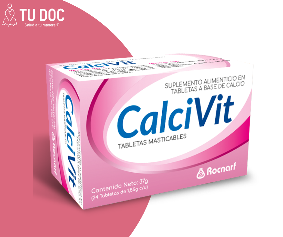 Calcivit tabletas masticables 500 Mg Caja x 24