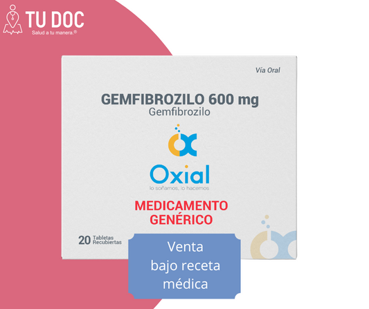 Gemfibrozilo tabletas 600mg caja x 20