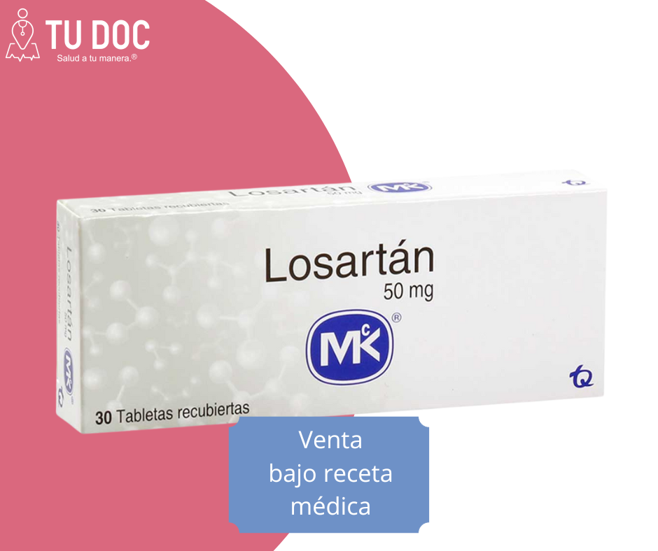 LOSARTAN 50mg x 30 Tabletas recubiertas