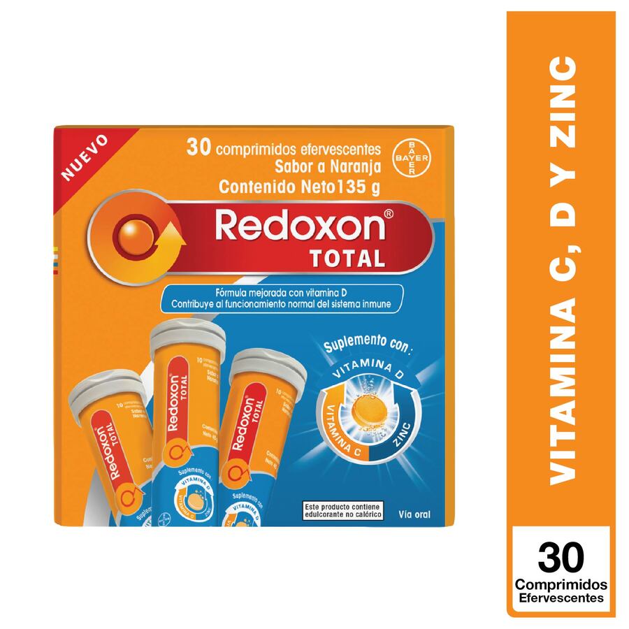 Redoxon Total Comprimidos Efervescentes Naranja 30 Unidades