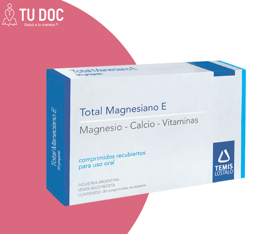 TOTAL MAGNESIANO 100 mg x 100 mg x 500 mg Comprimidos x 30